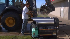 How to use a Hot Water Electric Pressure Washer.