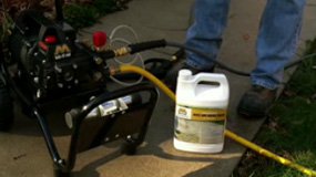 How to properly use detergent with your pressure washer.