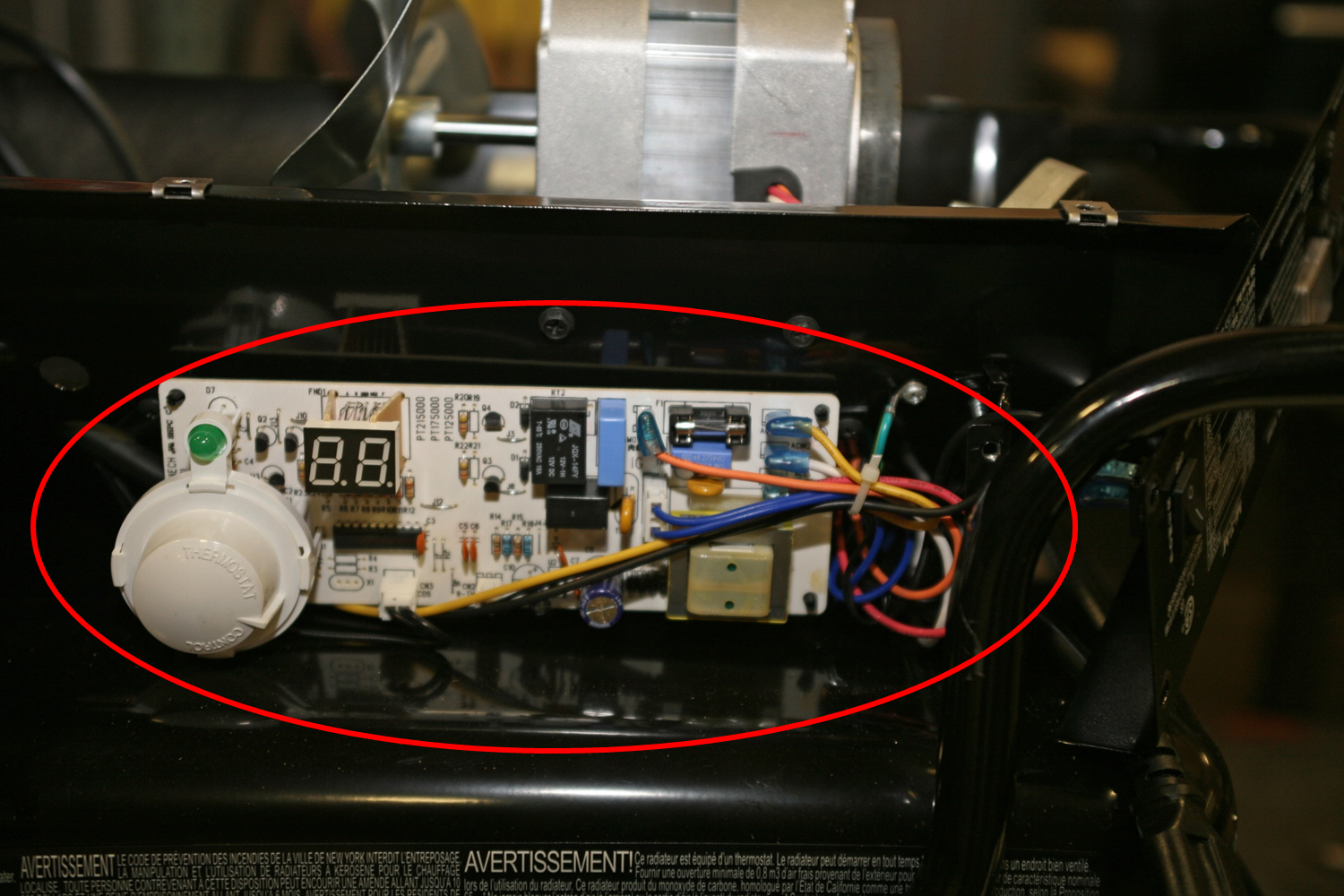 kerosene heater control board