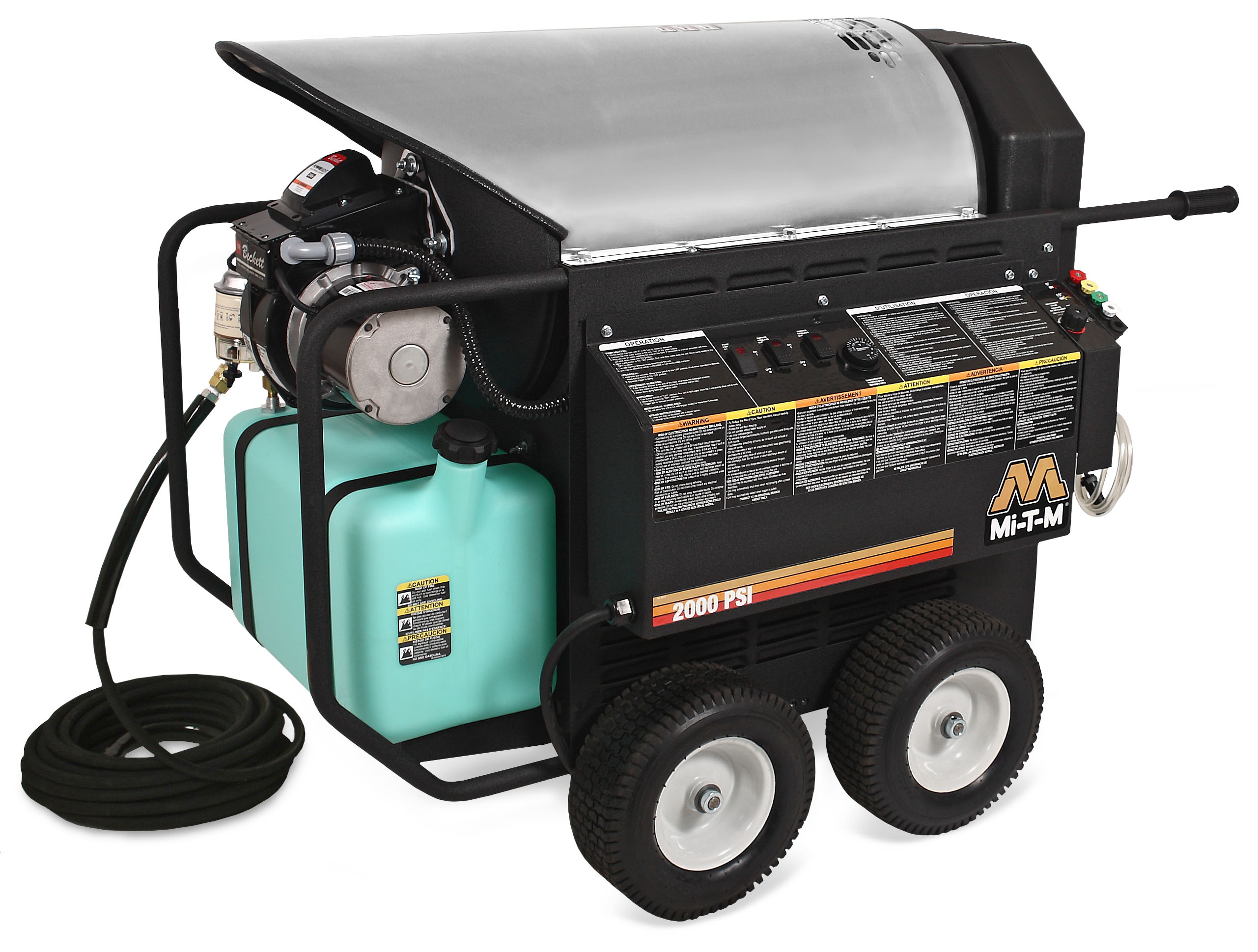 Mi-T-M Hot Water Pressure Washer 1500 psi GH-1502-LM10 LP Fire Burned 1.8  gpm