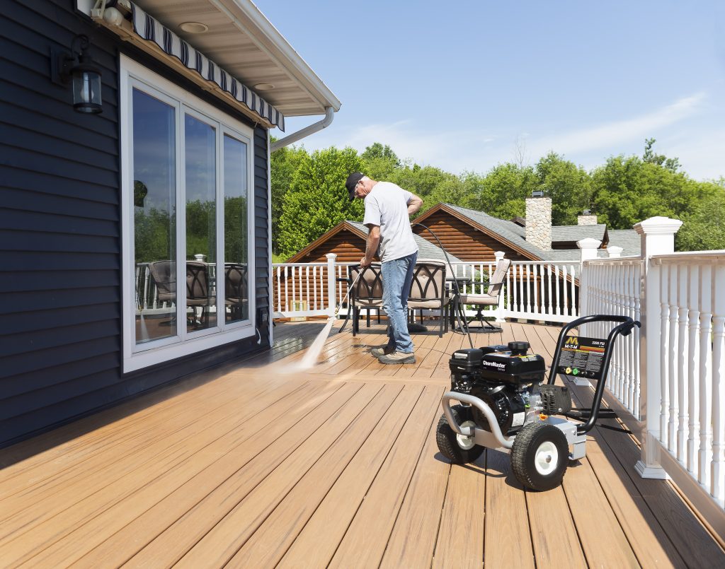 Pressure Wash Deck Cleaning