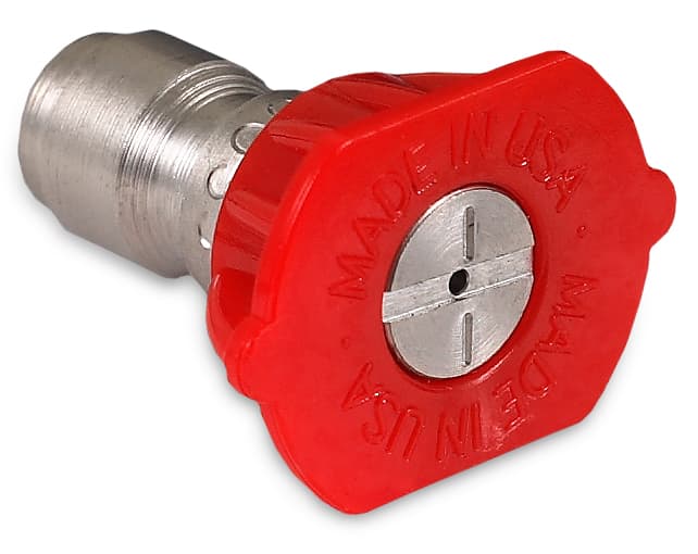 red pressure washer nozzle