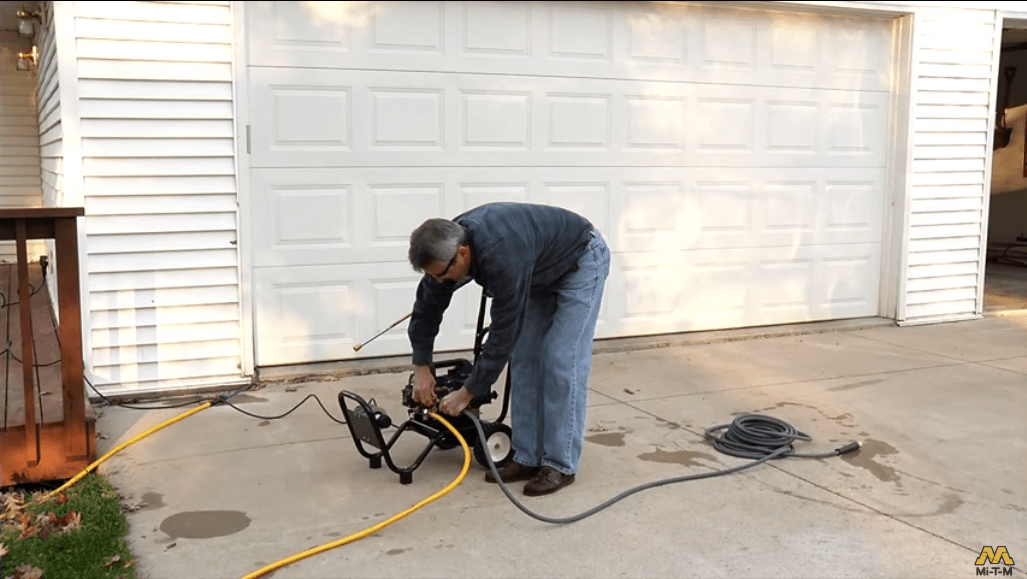 Prepare the pressure washer for standard operation.