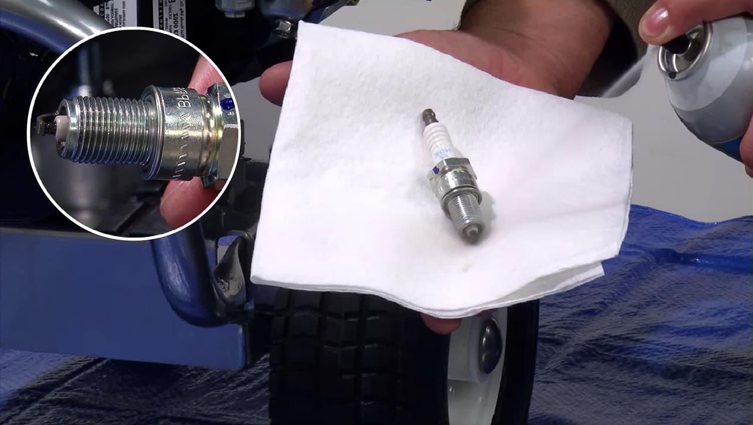 Inspect spark plug and clean if necessary.