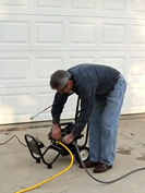 preparing pressure washer