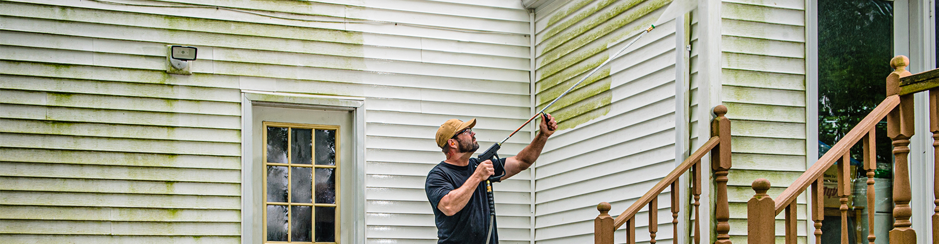 Cleaning Siding with Mi-T-M Pressure Washer