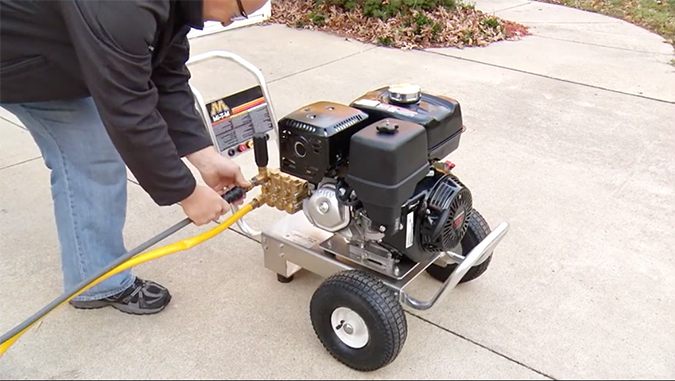 starting gas pressure washer